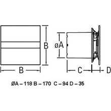 Вытяжной вентилятор CATA E-120 GTH