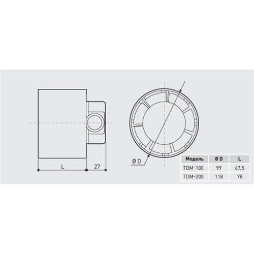 Фото Витяжний вентилятор SOLER&PALAU TDM-100 230 V 50