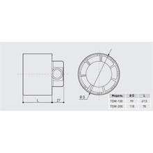 Витяжний вентилятор SOLER&PALAU TDM-100 230 V 50