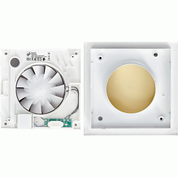 Витяжний вентилятор Soler&Palau SILENT-100 CHZ IVORY DESIGN-4C з датчиком вологості Особливості Клас електробезпеки: ІІ; Клас захисту: ІР45; Світловий індикатор; Таймер та датчик вологості; Робоча температура: від 0 до 40 ° С; Рівень шуму: 26.5 дБ