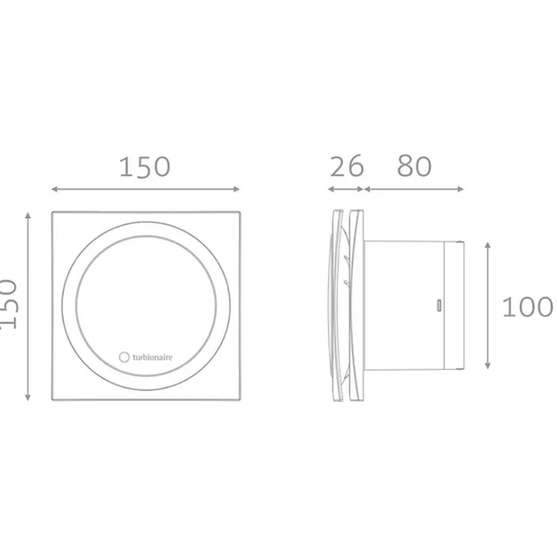 Внешний вид Вытяжной вентилятор TURBIONAIRE RING 100 TW