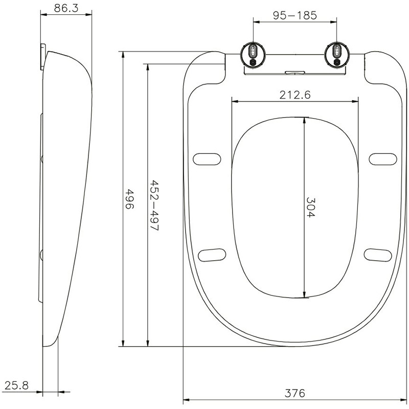 Фото 3 Сидіння для унітазу AM.PM Sensation C307851WH Soft Close