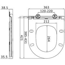 Сидіння для унітазу AM.PM C707857WH Spirit V2.0 (C707857WH)
