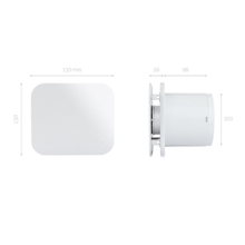 Витяжний вентилятор TURBIONAIRE TREND 100 TWM Timer Matte White