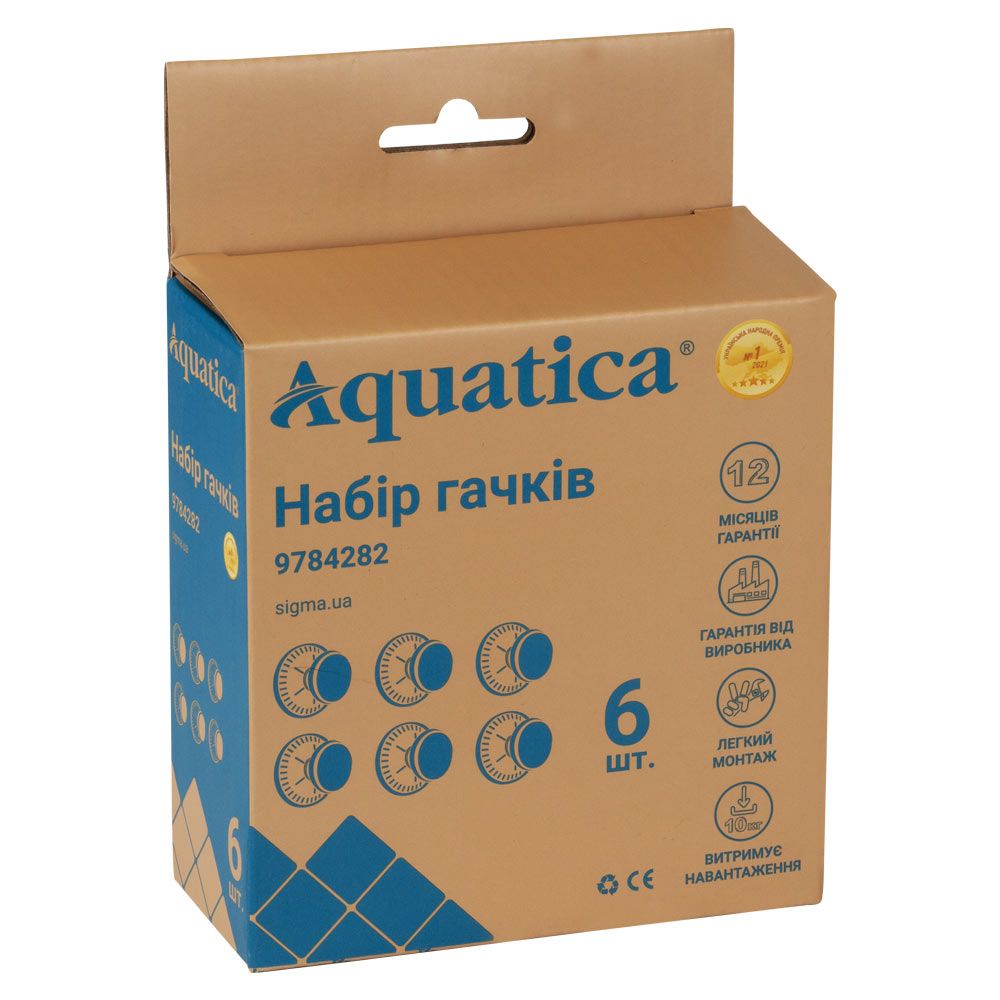 Внешний вид Набор крючков AQUATICA на присосках 6 шт (9784282)