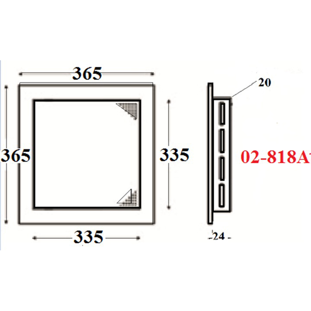 Внешний вид Люк ревизионный AIRROXY 35/35 White (02-818A)