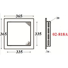 Люк ревизионный AIRROXY 35/35 White (02-818A)