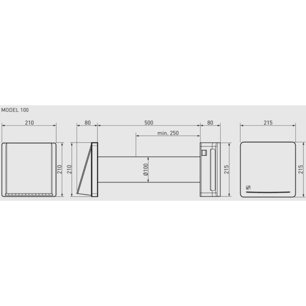 Внешний вид Рекуператор воздуха SOLER&PALAU RESPIRO 100 (5144308100)