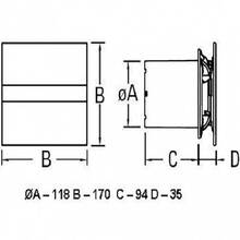 Витяжний вентилятор CATA E-120 G BK STD Black (00901402)