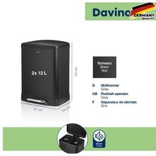 Ведро для мусора KELA Davino 24 л Black (10944)