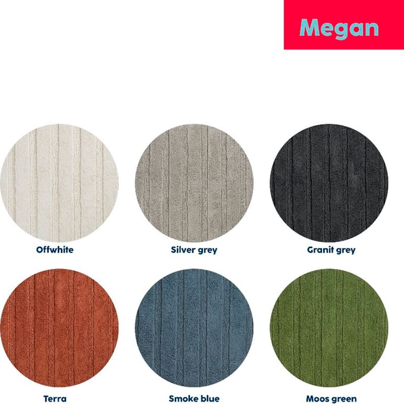 Фото 4 Коврик для ванной KELA Megan 65 х 55 х 1.6 см Granite Gray (23592)