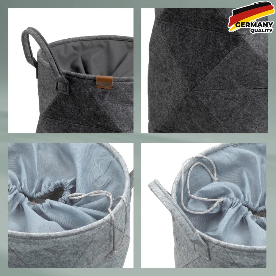 Корзина для белья KELA Fay 50 х 33 см Dark gray (24491) Размеры 50 х 33