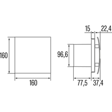 Витяжний вентилятор CATA EXTRACTOR UC-10 Silentis Hygro Silver (01221200)