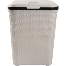 Корзина для белья VIOLET HOUSE (0726 Роттанг WHITE с/к black 55 л)