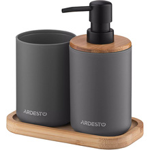 Набор для ванной комнаты ARDESTO Minimalism 360 мл Dark Grey (ARHB3110GB)