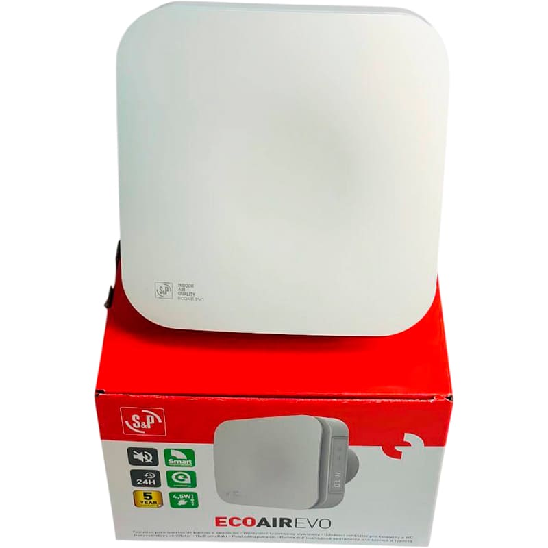Вытяжной вентилятор SOLER&PALAU ECOAIR EVO HT (5210021000) Особенности  Встраиваемый в потолок; Встраиваемый в стену; Двигатель на подшипниках; Регулируемый гидростат