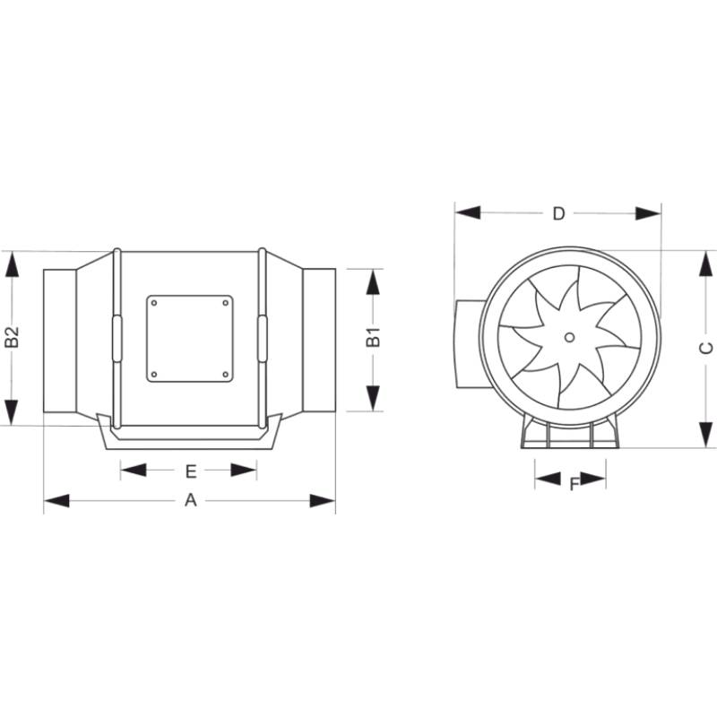 Вытяжной вентилятор AIRROXY aRil Eco 100 01-311 Уровень шума 54