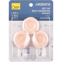 Набір настінних гачків ARDESTO 3 шт Beige (ARHC2803RP)