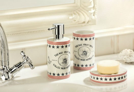 Диспенсер для мыла SPIRELLA WATERMILL синий/красный (10.17537) Размеры 7 x 7 x 16