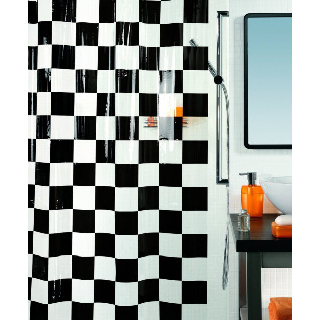 

Шторка для душа SPIRELLA MATTO (10.00377), Шторка д/ванної MATTO pvc 180x200 чорна