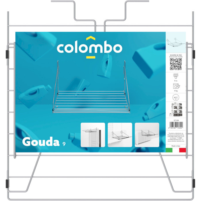 Сушарка для білизни COLOMBO Gouda 9 (ST199) Конструкція розсувна