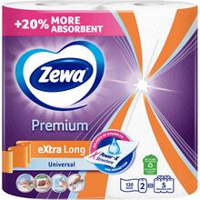 Паперові рушники Zewa Extra Long 2 шари 120 відривів 2 рулони (7322541192932)