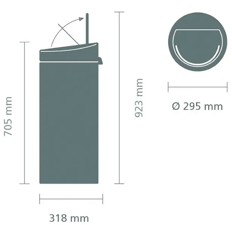 Фото Бак для сміття BRABANTIA Touch Bin 30 л (115462)