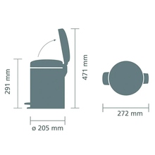 Бак для мусора BRABANTIA NewIcon Pedal Bin 5 л (149900)