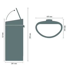 Бак для сміття BRABANTIA Touch Bin 40 л (200748)