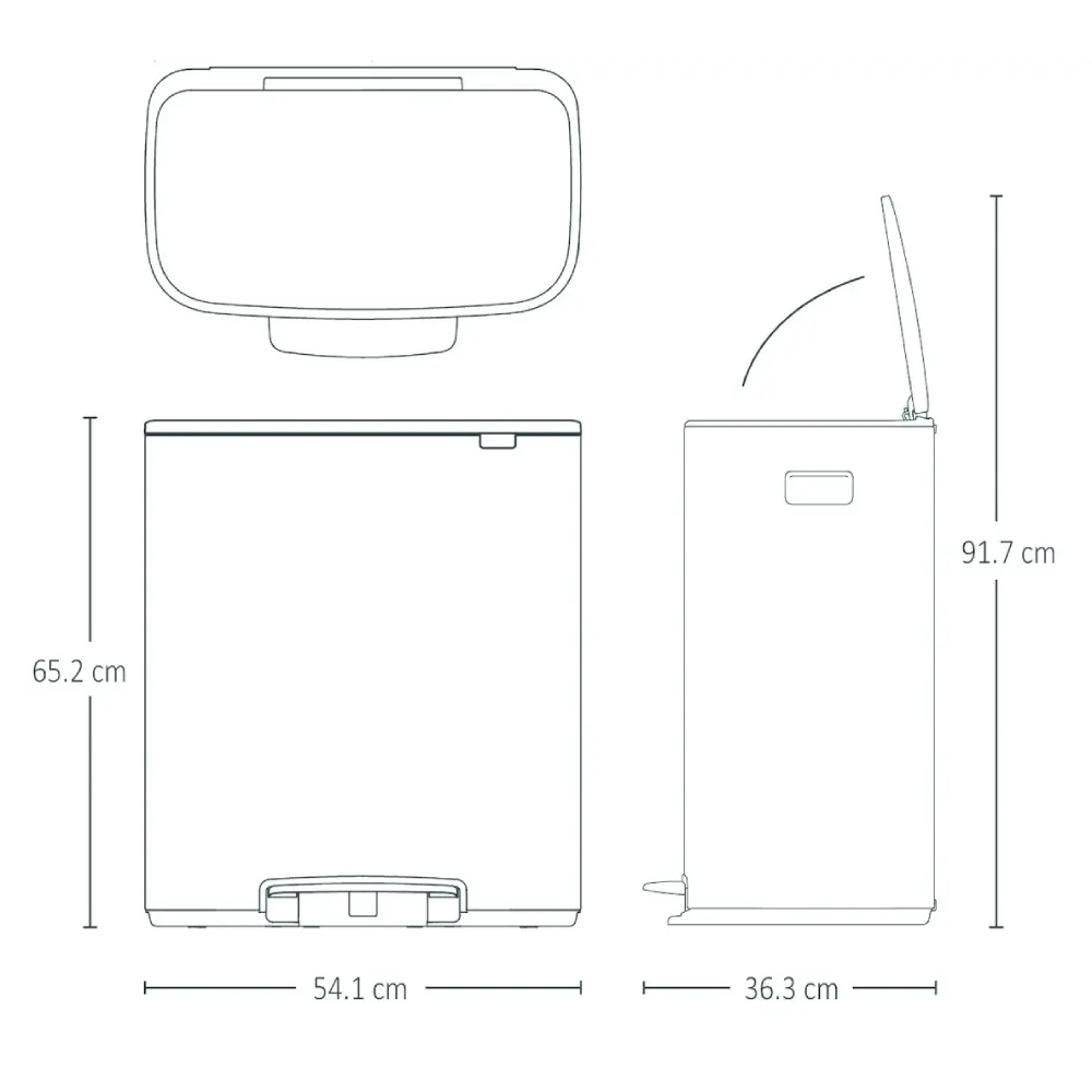 Изображение Бак для мусора BRABANTIA Bo Pedal Bin 60 л (211300)