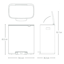 Бак для мусора BRABANTIA Bo Pedal Bin 60 л (211300)