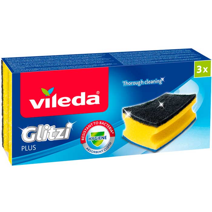 Губки кухонні VILEDA Glitzi Plus 3 шт (4003790001444)