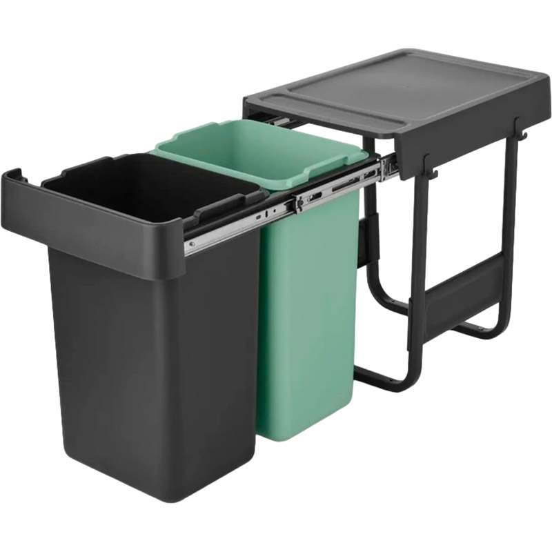 Контейнер для мусора Brabantia Sort&Go 30 л x 2 шт. Dark Grey / Green (232527) Тип контейнер для мусора