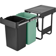 Контейнер для мусора Brabantia Sort&Go 30 л x 2 шт. Dark Grey / Green (232527)