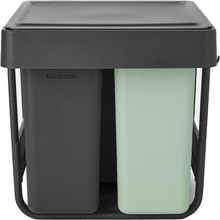 Контейнер для сміття Brabantia Sort&Go 10 л+10 л+20 л 3 шт. Dark Grey / Green (232541)