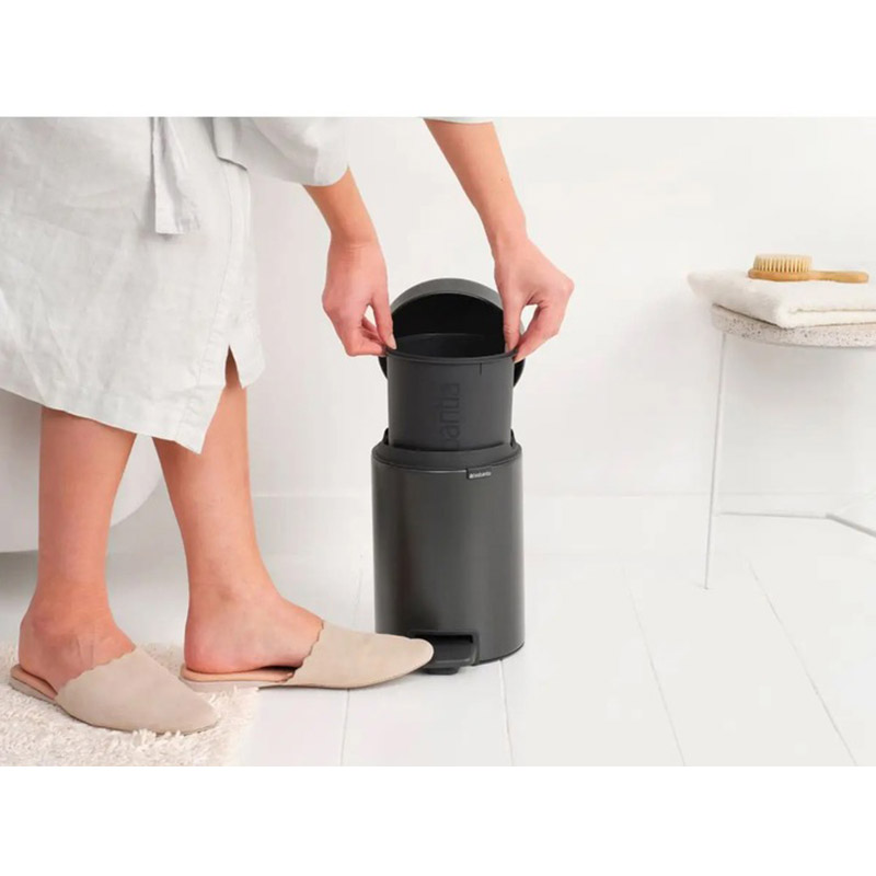 Відро для сміття Brabantia NewIcon Pedal Bin 3 л Графітовий (233449_MIRS) Тип відро для сміття