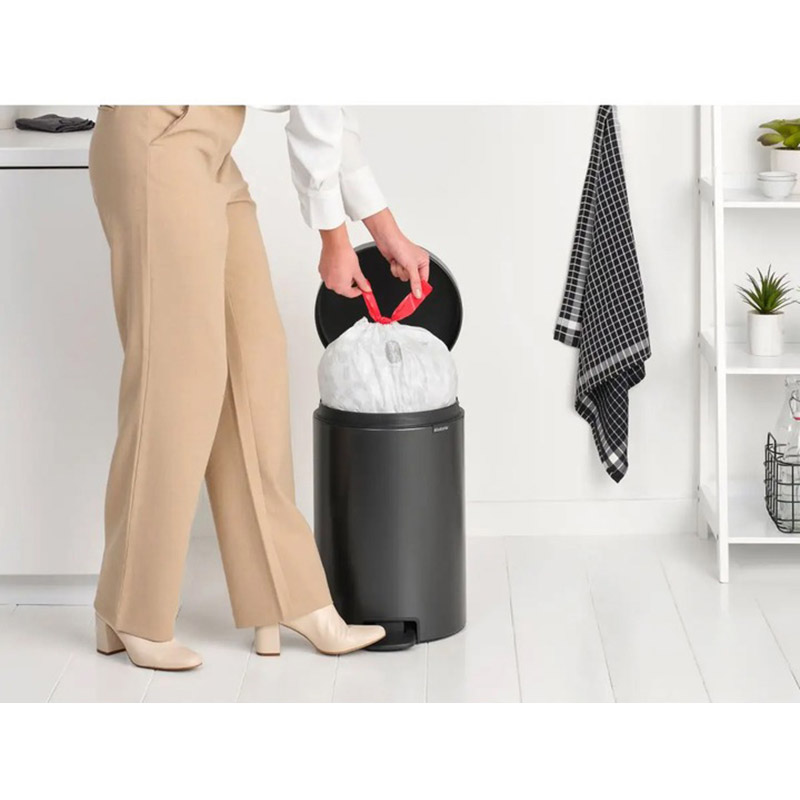 Відро для сміття Brabantia NewIcon Pedal Bin 20 л Графітовий (233500) Об’єм 20