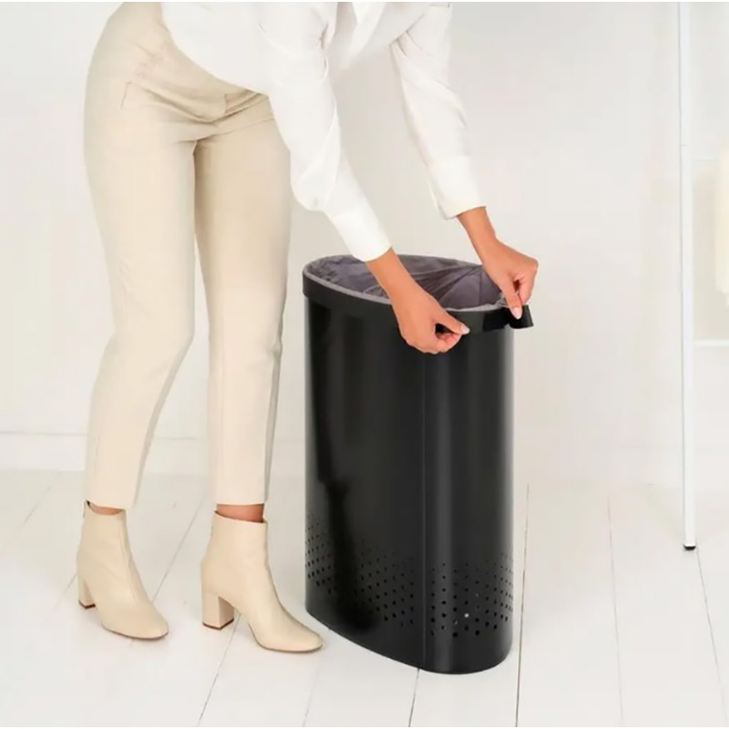 Відро для сміття Brabantia Laundry Bin 55 л Black (242366) Розмір 45 х 45 х 63