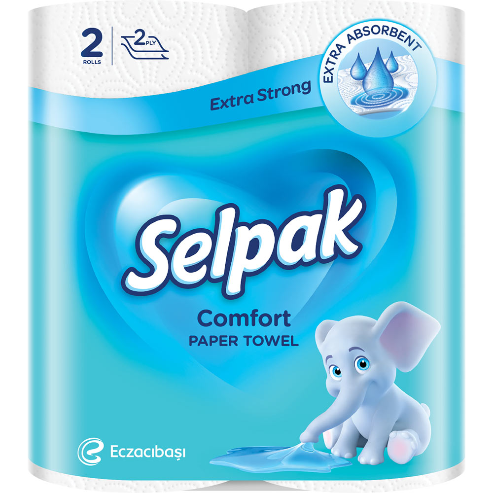 Паперові рушники SELPAK Comfort два шари 2 рулони(32363800)