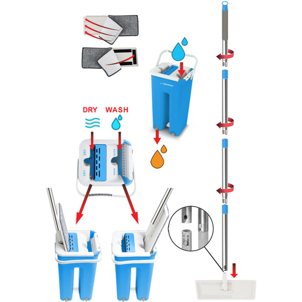 Набор для уборки ESPERANZA Squeeze Mop Perfect Clean (EHS004) Размер 125, ведро - 37 x 20 x 17