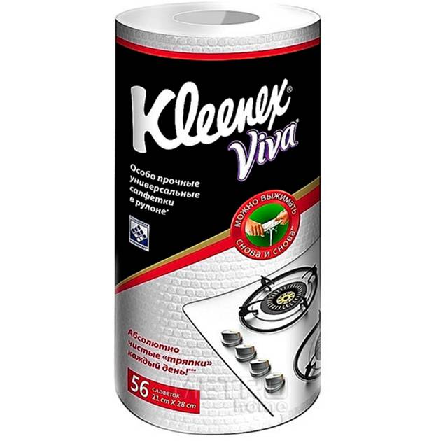 Универсальные многоразовые салфетки Kleenex Viva 56 шт (5029053542713)