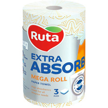 Паперові рушники Ruta Selecta Mega roll 175 відривів 3 шари White (4820023745643)