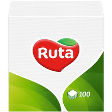 Салфетки столовые Ruta 1 слой 24х24 см 100 шт White (4820023740495)