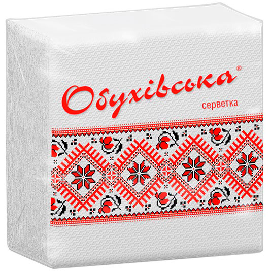 Салфетки столовые ОБУХІВ Обуховские 23x24 см 40 шт White (4820003832813)