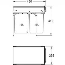 Контейнер для мусора GROHE Серый (40855000)