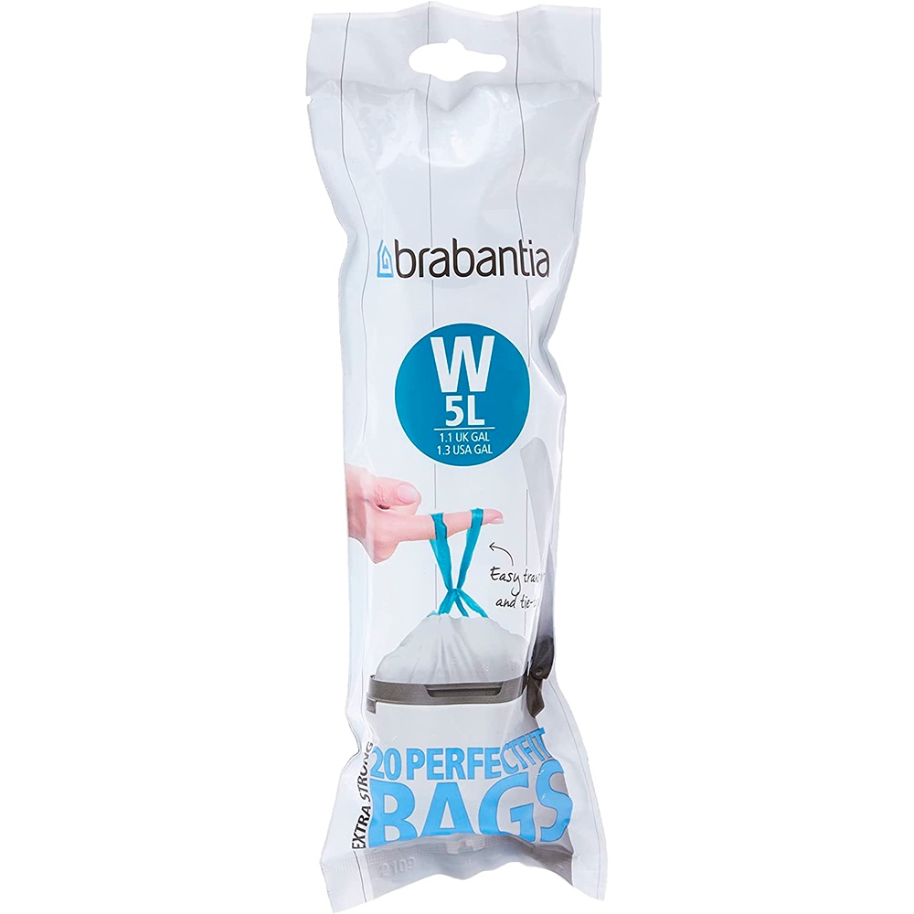Пакети для сміття BRABANTIA Bin Liners 5л W 20 шт. білий (116681)