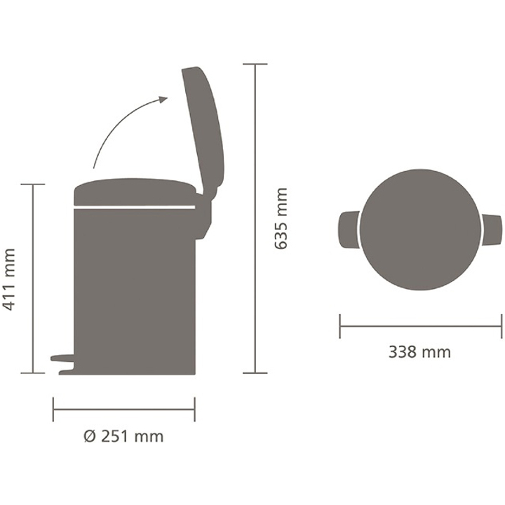 Заказать Ведро для мусора BRABANTIA NewIcon Pedal Bin 12 л (304446)