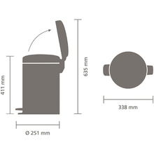 Ведро для мусора BRABANTIA NewIcon Pedal Bin 12 л (304446)