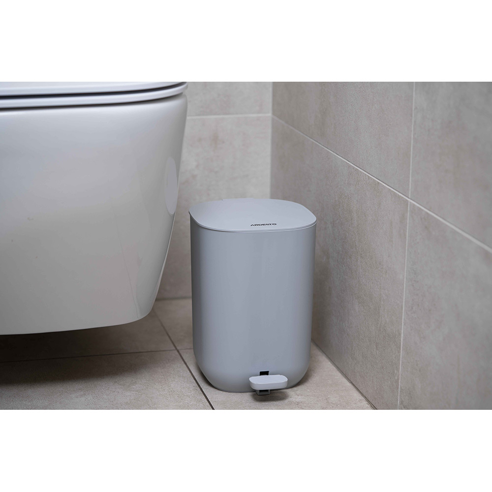 Ведро для мусора ARDESTO Vigor с педалью 3 л Grey (ARHB3602G) Объем 3