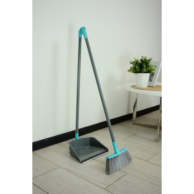 Совок та щітка з довгою ручкою IDEA HOME (DS-868 Blue) Матеріал Метал, Поліетилен, Поліпропілен
